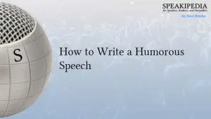 How to Write a Humorous Speech