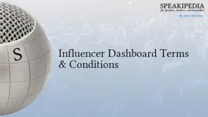 Influencer Dashboard Terms & Conditions