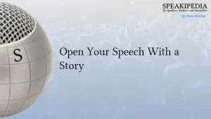 Open Your Speech With a Story