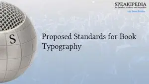 Proposed Standards for Book Typography