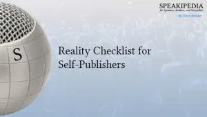 Reality Checklist for Self-Publishers