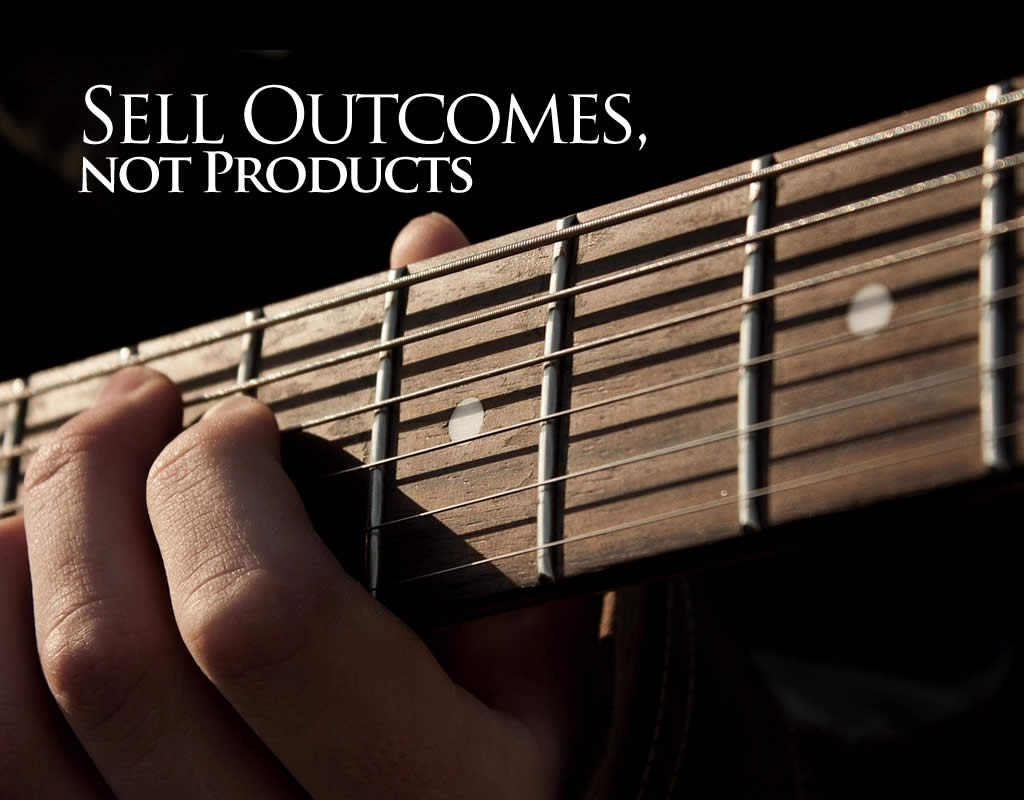 sell outcomes not products header