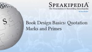 Book Design Basics: Quotation Marks and Primes