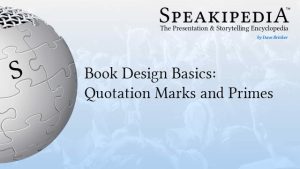 Book Design Basics: Quotation Marks and Primes