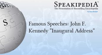 Famous Speeches: John F. Kennedy “Inaugural Address”