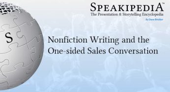 Nonfiction Writing and the One-sided Sales Conversation