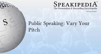 Public Speaking: Vary Your Pitch