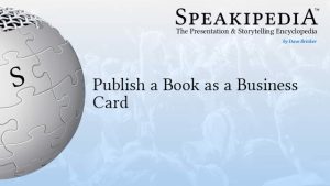 Publish a Book as a Business Card