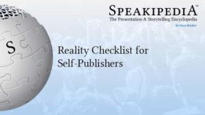 Reality Checklist for Self-Publishers