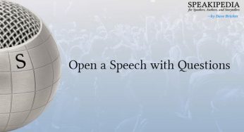 Open a Speech with Questions