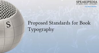 Proposed Standards for Book Typography